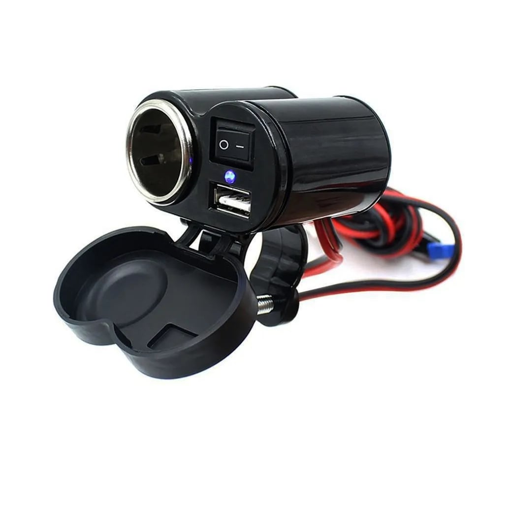 Cargador USB para Moto con Voltímetro Digital 12V