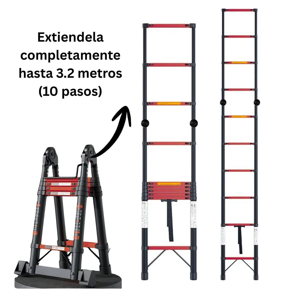 ESCALERA TELESCÓPICA 3.2 METROS