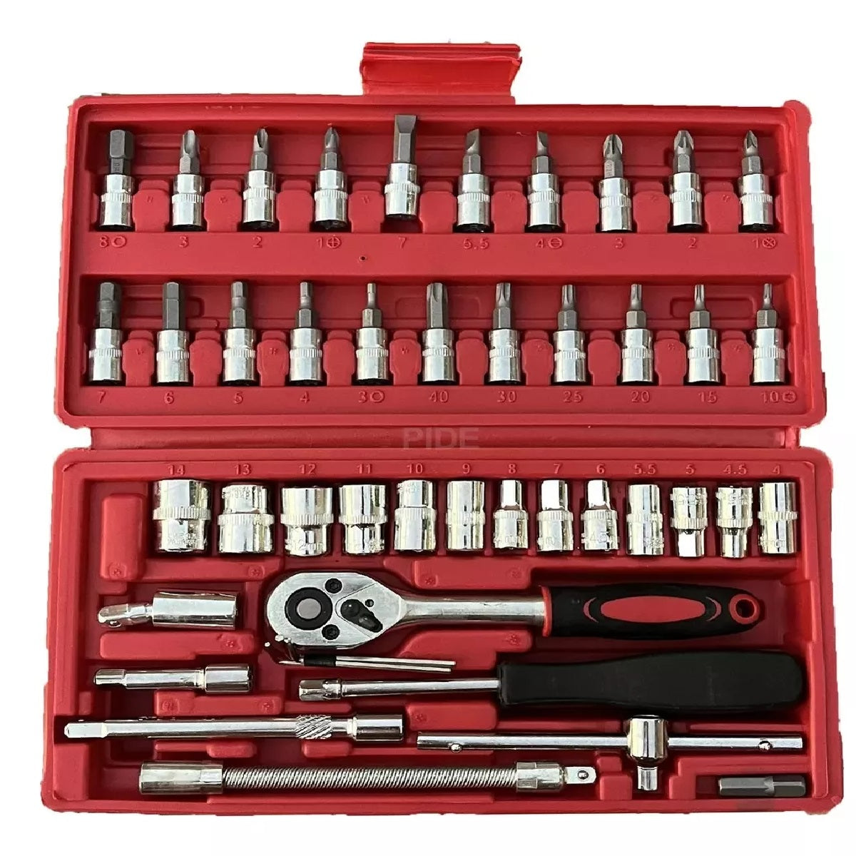 Combo Cargador Inteligente 12V + Juego de Rachets 46 Piezas