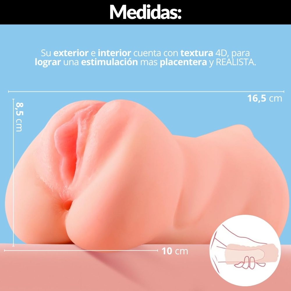 MASTURBADOR ULTRA REAL VAGINA-ANO MAS070