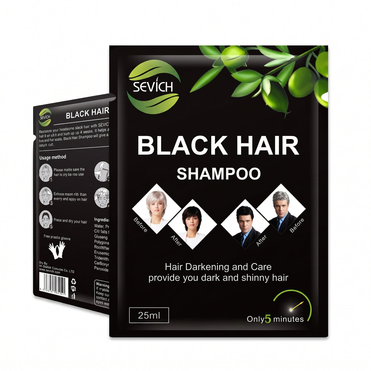 Shampoo Tinte Negro Black Hair