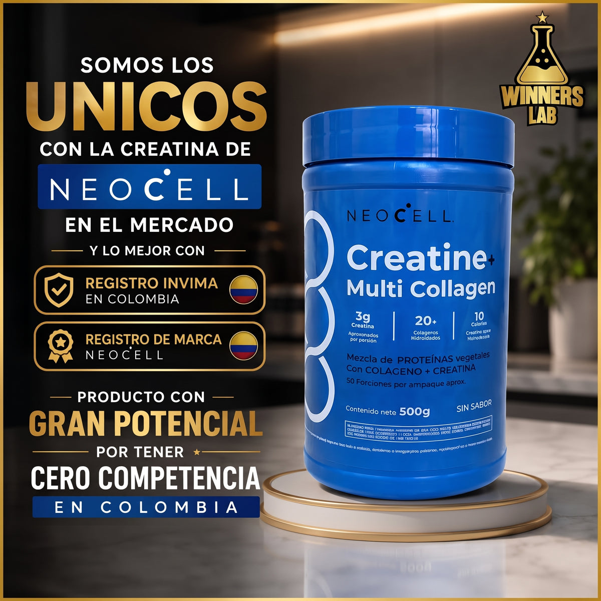 CREATINA NEOCELL INVIMA 500 GRAMOS (D.P)