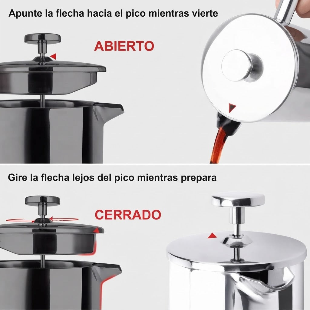 PRENSA FRANCESA ACERO INOXIDABLE 350ML