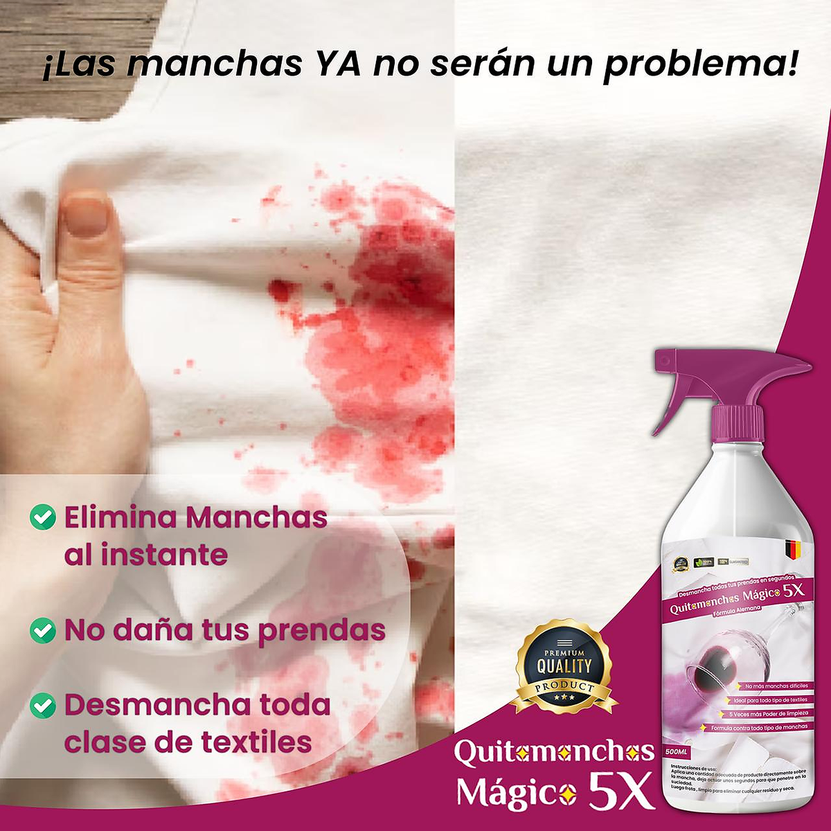BORRA MANCHAS IMPOSIBLES | TELAS