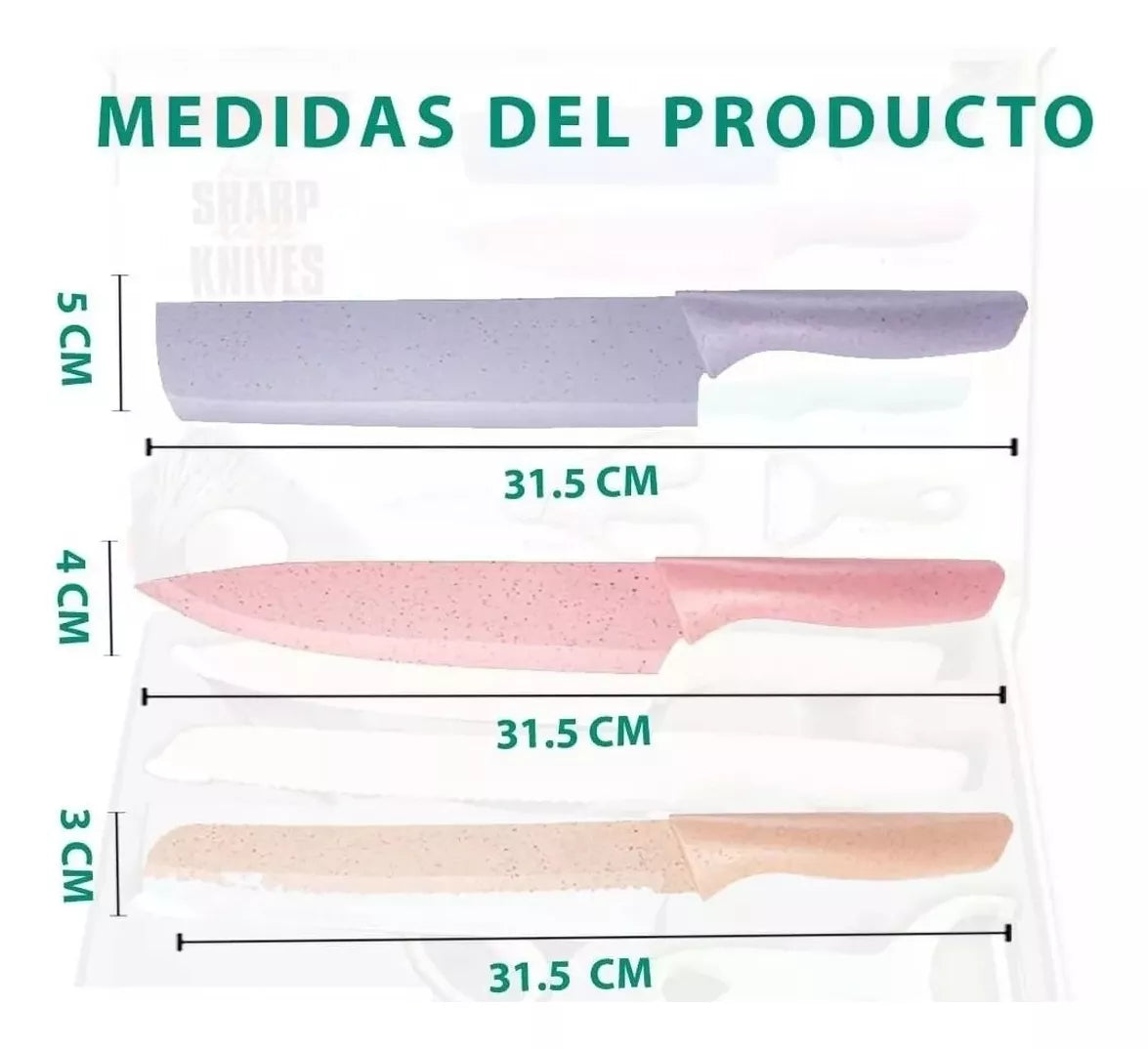 SET DE CUCHILLOS X6 PIEZAS TV
