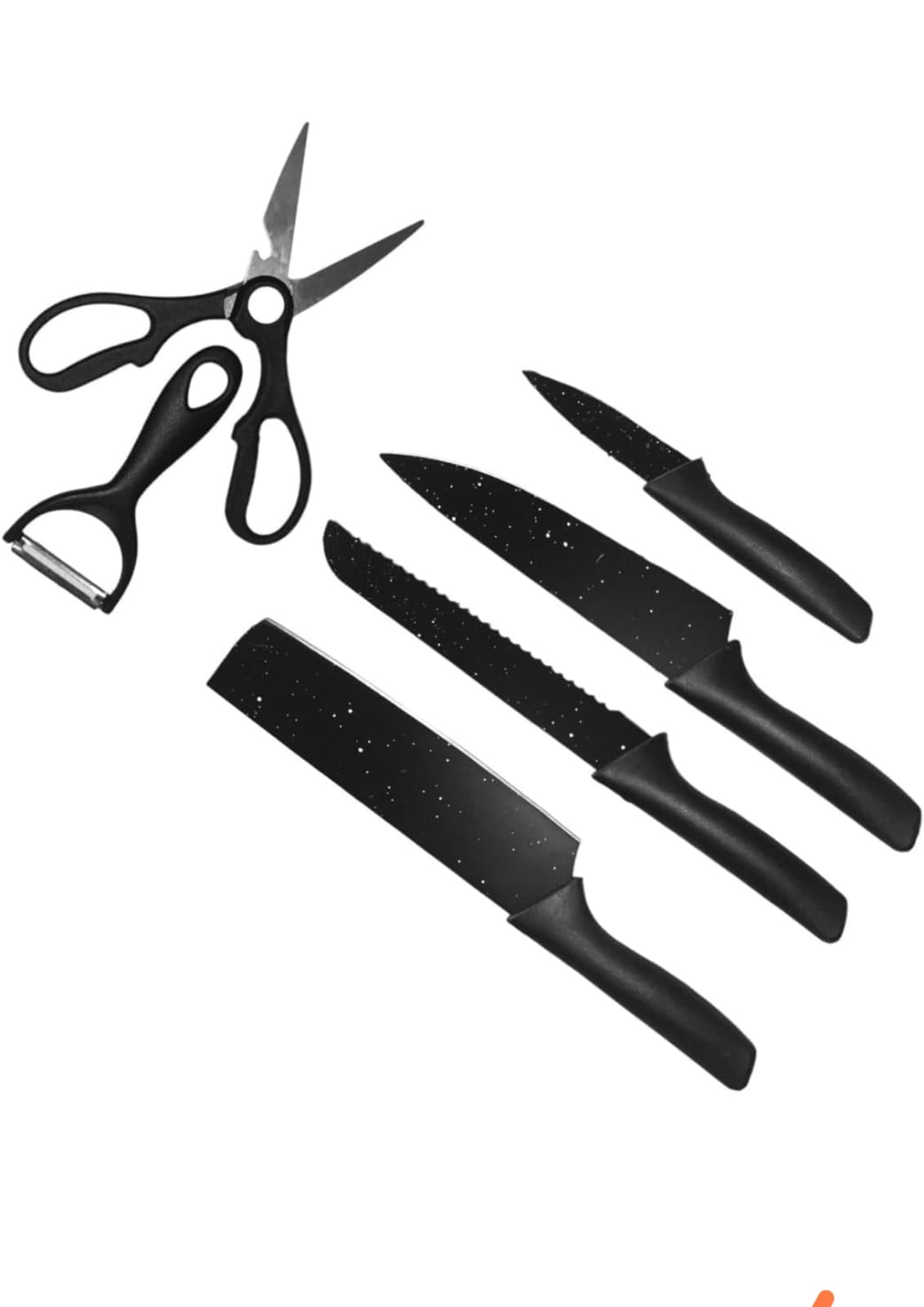 Juego de Cuchillos de 6 Piezas NEGROS