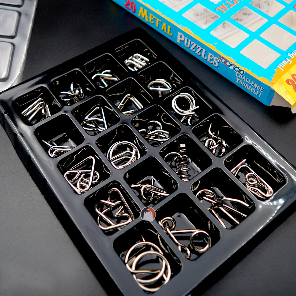 Rompecabezas Metal Puzzle 20 Pcs Iq Test