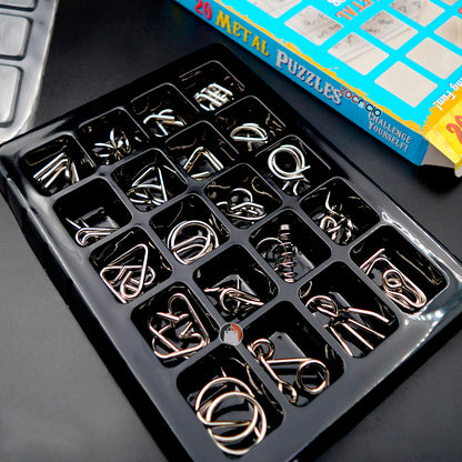 Rompecabezas Metal Puzzle 20 Pcs Iq Test