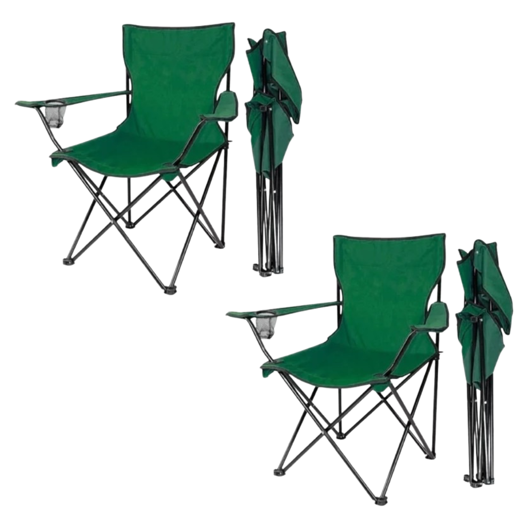 Silla Plegable Con Portavasos Camping