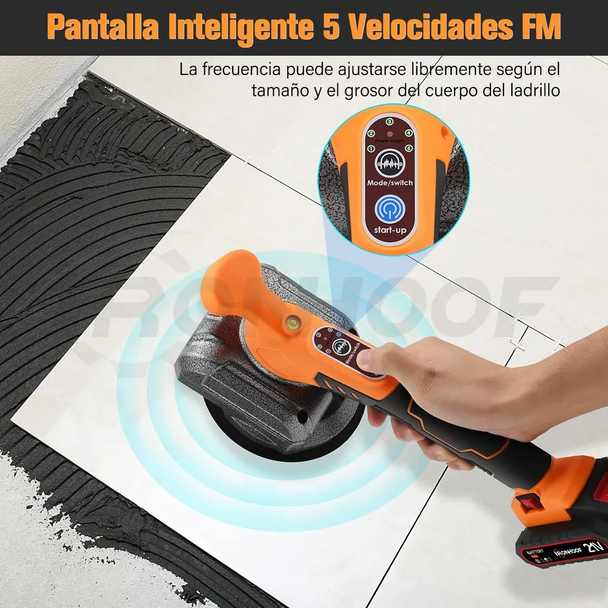 Vibrador de Azulejos Hextul con Ventosa y Baterías