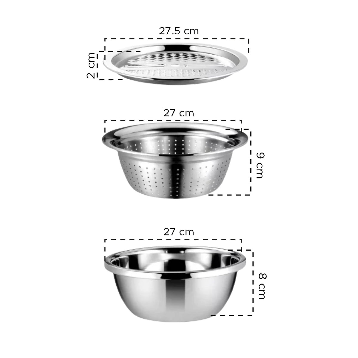 Set Bowl con Colador y Rayador