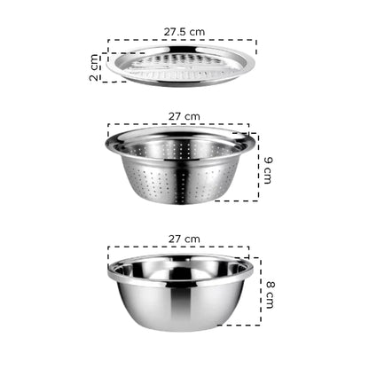 Set Bowl con Colador y Rayador