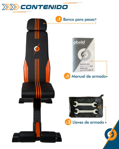 Banco Multifuncional Entrenamiento Pbold