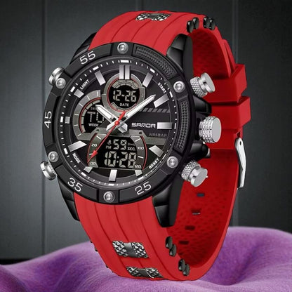 Reloj Sanda 6162 Doble Hora Hombre