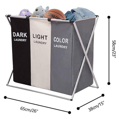 Cesta de Ropa con 3 Divisiones