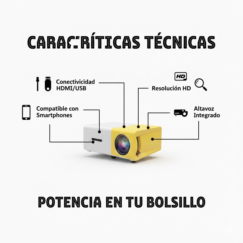 Proyector Cine Portátil HD