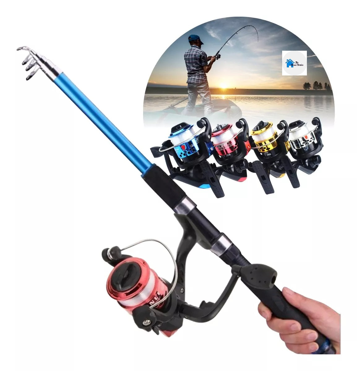 Combo Caña de Pescar Telescópica 210 cm – Kit Completo de Pesca