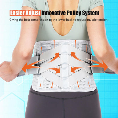 Faja Lumbar Ajustable con 4 Soportes de Acero
