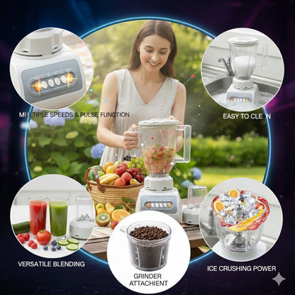 Licuadora Power Blend Pro 2 en 1 – Multifuncional con Vaso Triturador