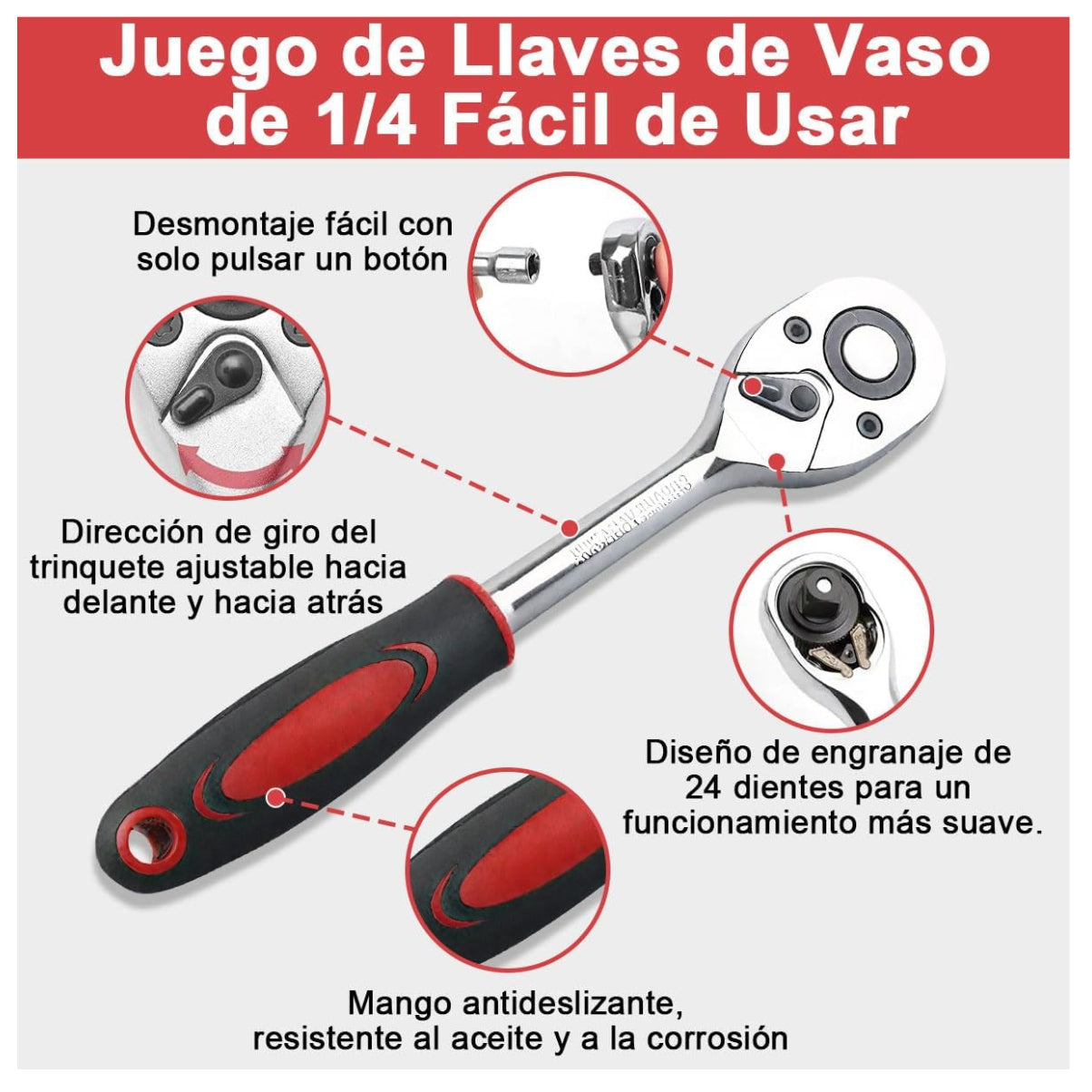 Kit herramienta 46pcs Ratchet estuche