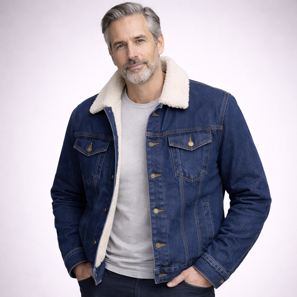 Chaqueta en Jean Ovejera – Forrada en Borrego