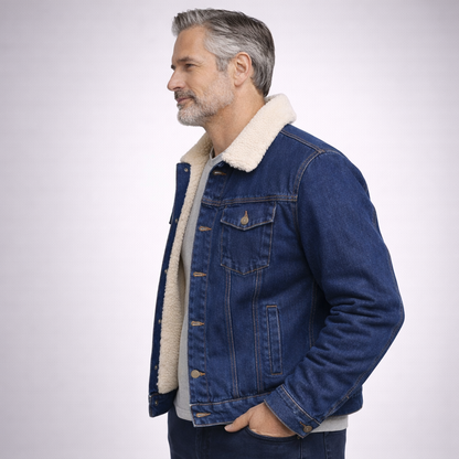 Chaqueta en Jean Ovejera – Forrada en Borrego