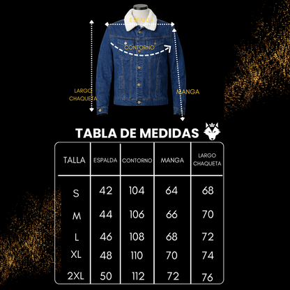 Chaqueta en Jean Ovejera – Forrada en Borrego