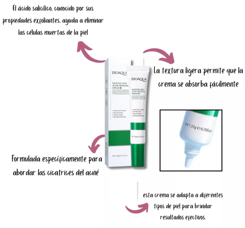 Crema Antiacné con Ácido Salicílico Bioaqua