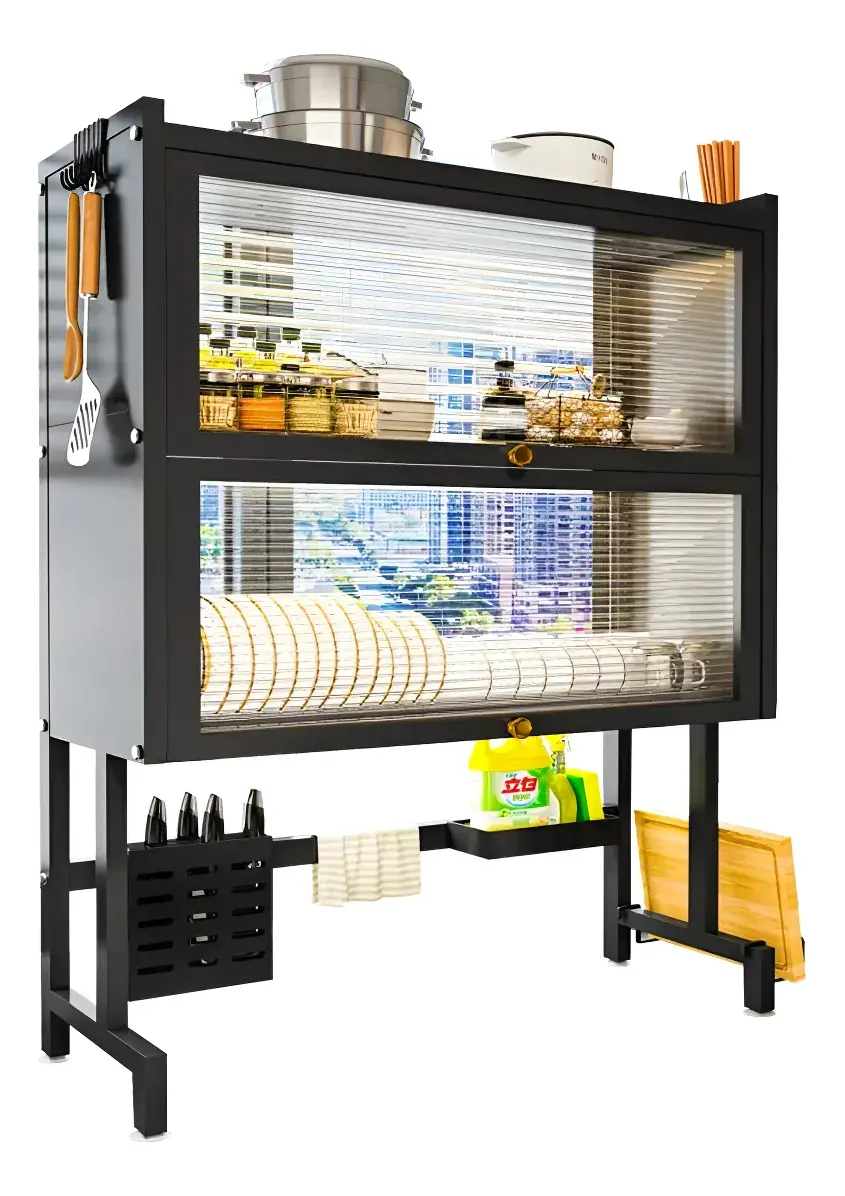 Platero Escurridor Doble Gabinete 85 cm – Organizador de Cocina