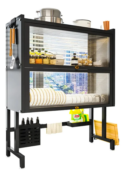 Platero Escurridor Doble Gabinete 85 cm – Organizador de Cocina