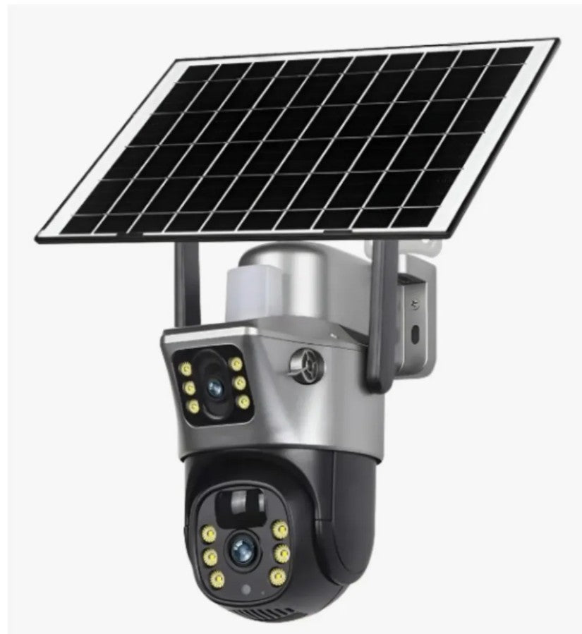 Cámara de Seguridad Solar WiFi 360° – Vigilancia HD para Exteriores
