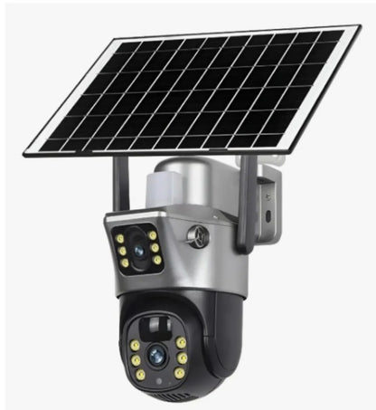 Cámara de Seguridad Solar WiFi 360° – Vigilancia HD para Exteriores