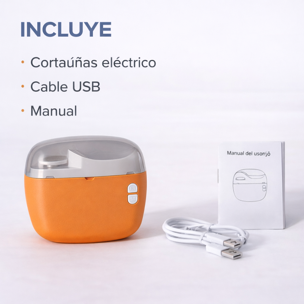 Cortaúñas Eléctrico Inteligente 2 en 1 Recargable