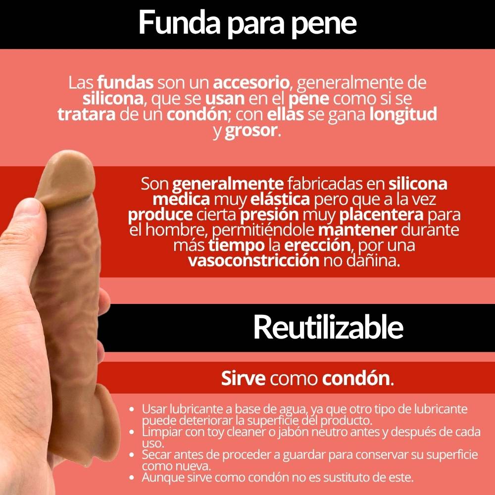 Funda Pene Realist Extensión 16CM FUN007