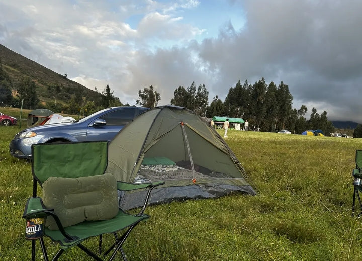 Silla Camping plegable con Portavaso