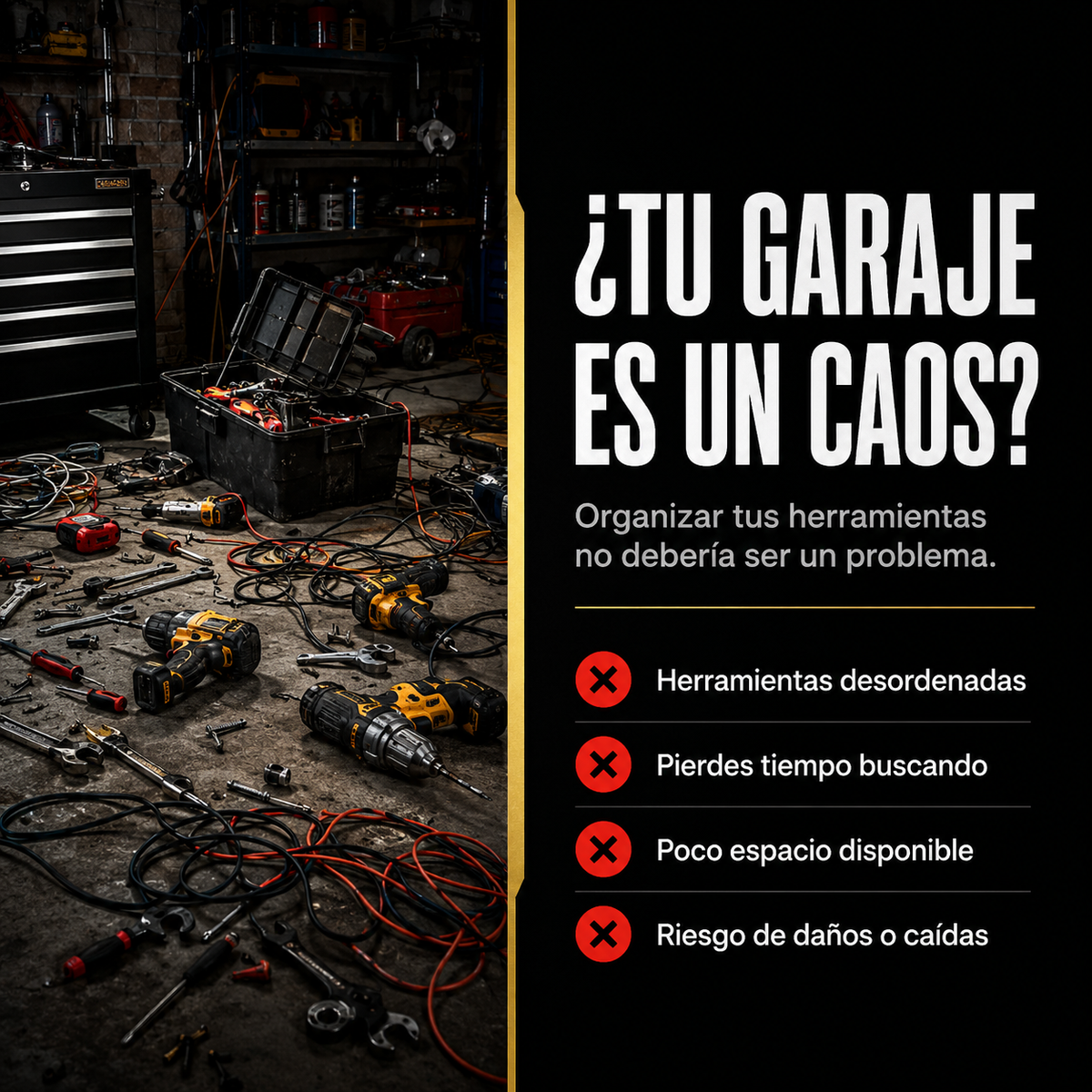 ORGANIZADOR DE HERRAMIENTAS 2 REPISAS