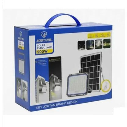 Reflector LED Solar 500W con Panel Solar y Control Remoto