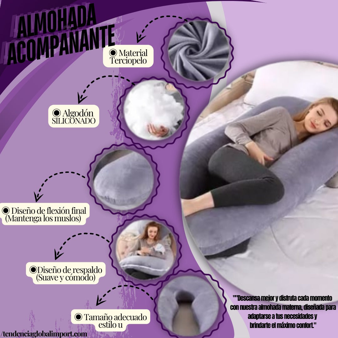 ALMOHADA MATERNA PARA EMBARAZADAS.