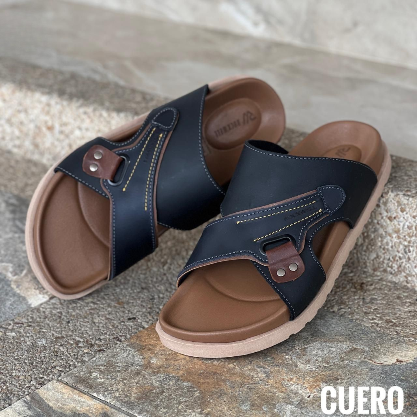 SANDALIA ROMA CUERO ENCERADO CABALLERO