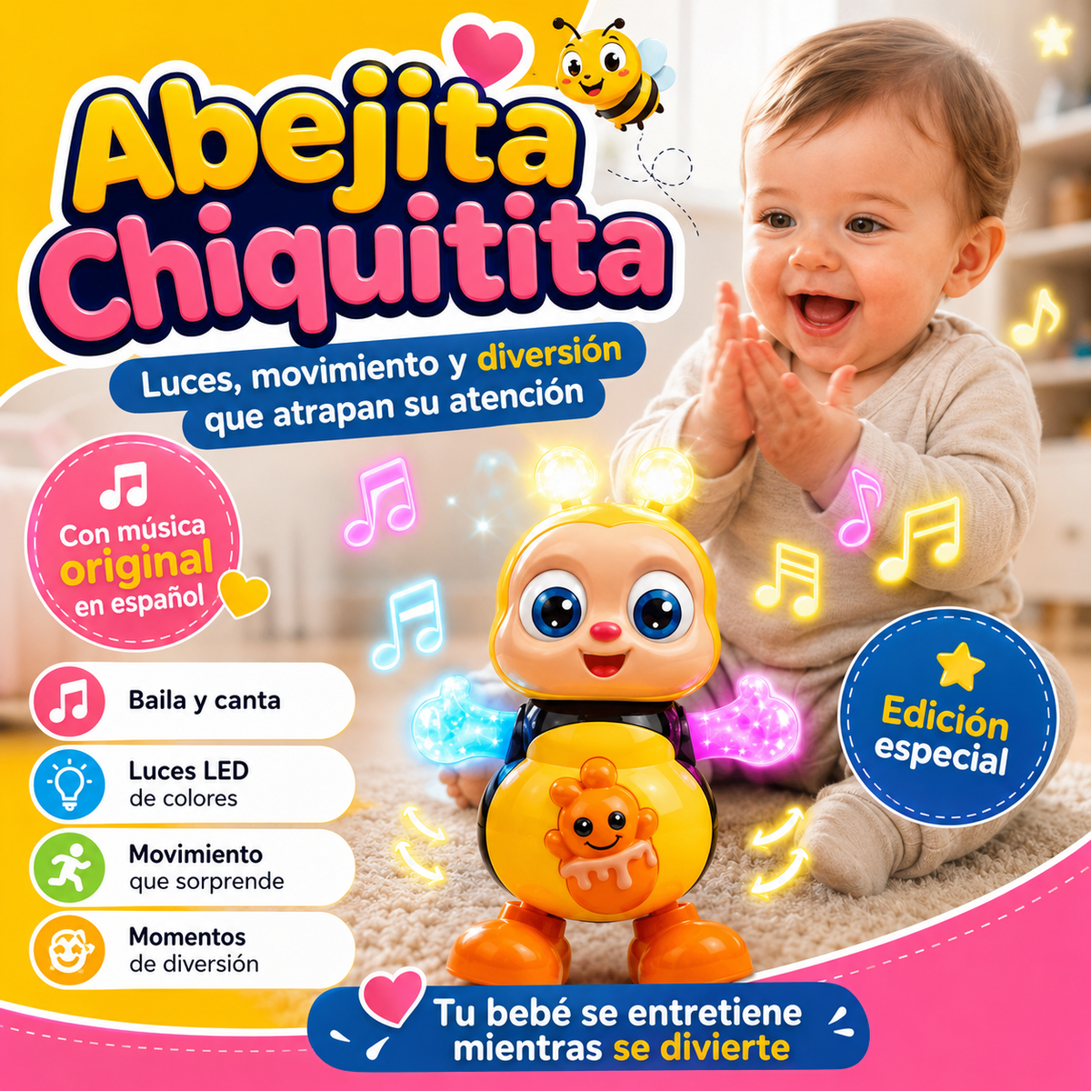 🐝 Abejita Bailarina Interactiva