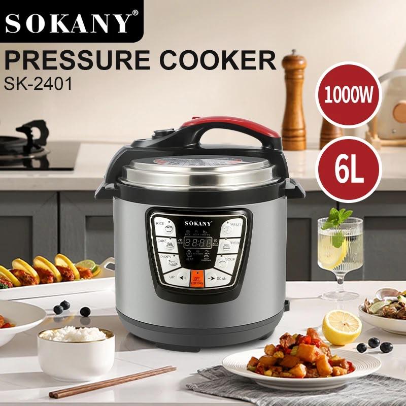 Olla de Presión Eléctrica Multifuncional Sokany SK-2401 – 6 Litros, 1000 W