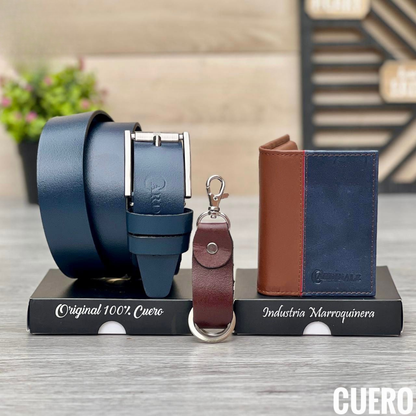 TRIO BILLETERA+CORREA+LLAVERO