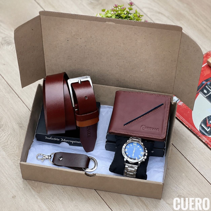 TRIO PREMIUM RELOJ+BILLETERA+CORREA