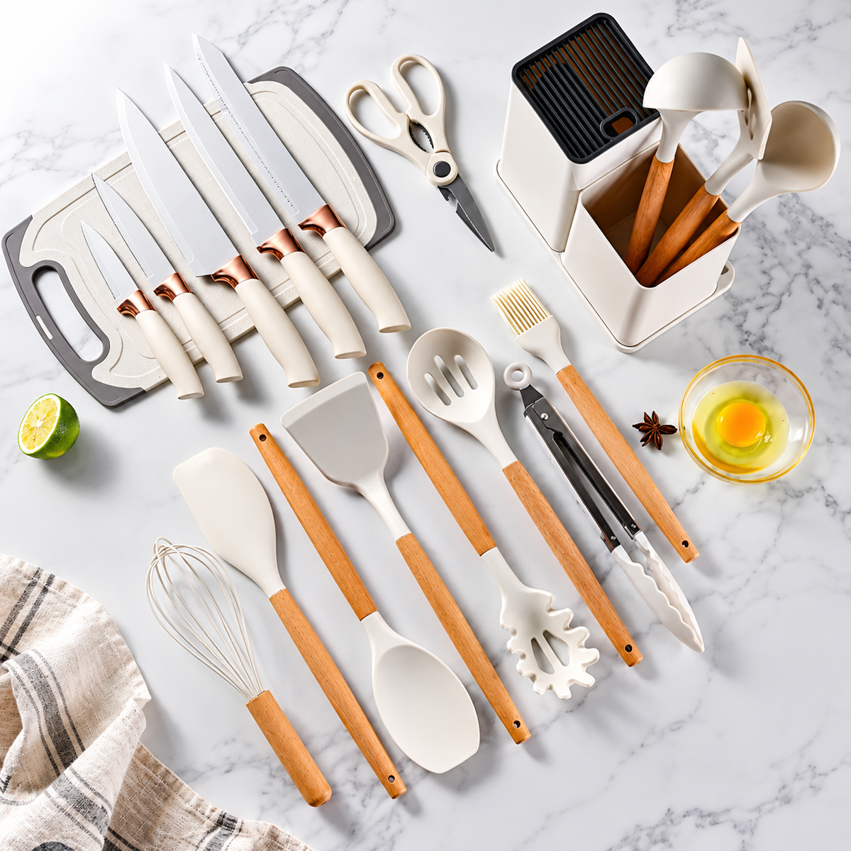 SET DE UTENSILIOS DE COCINA 19 PZ GRANDE