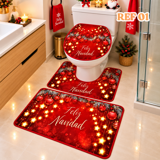 SET DE BAÑO NAVIDEÑO