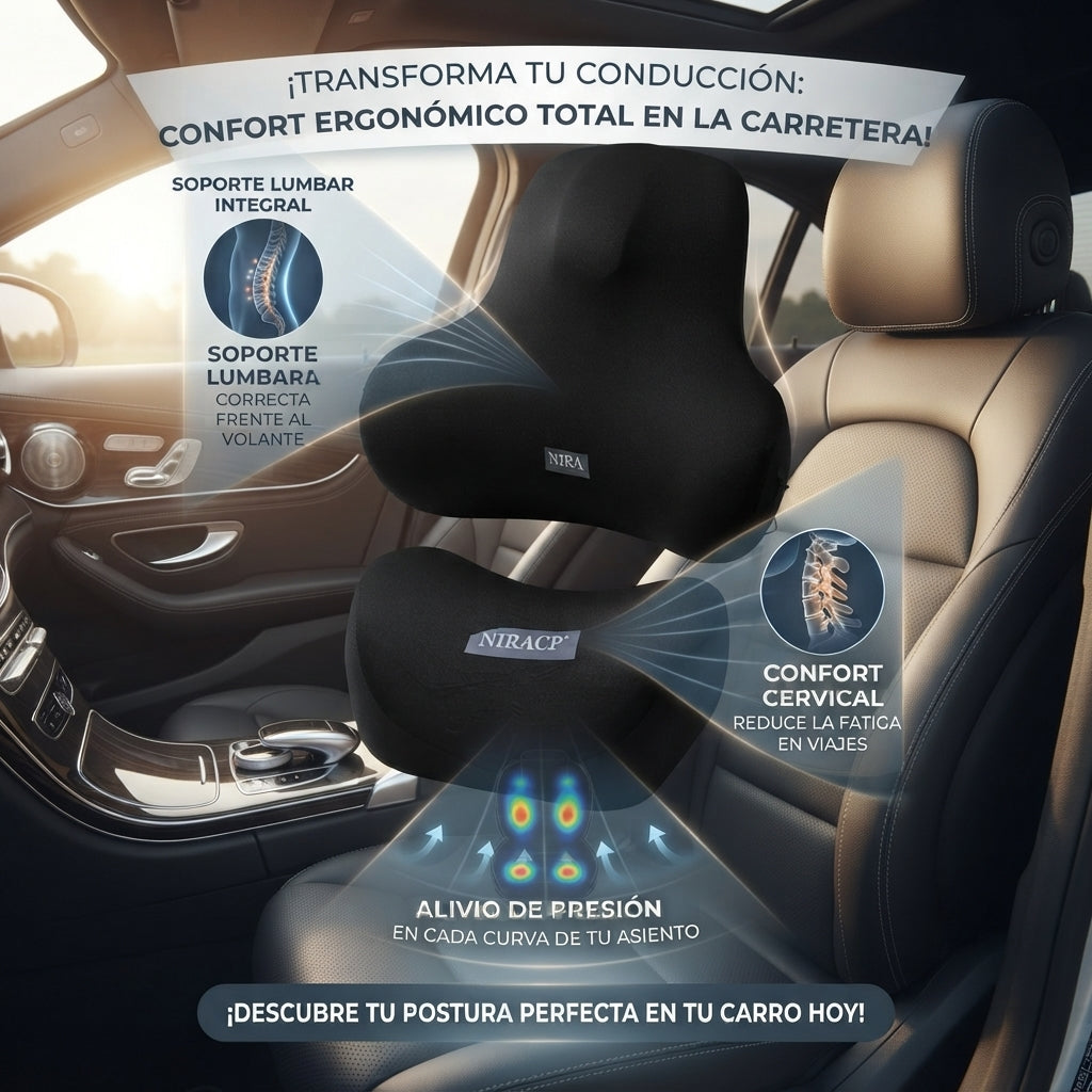 Combo de Almohadas Ergonómicas para Carro
