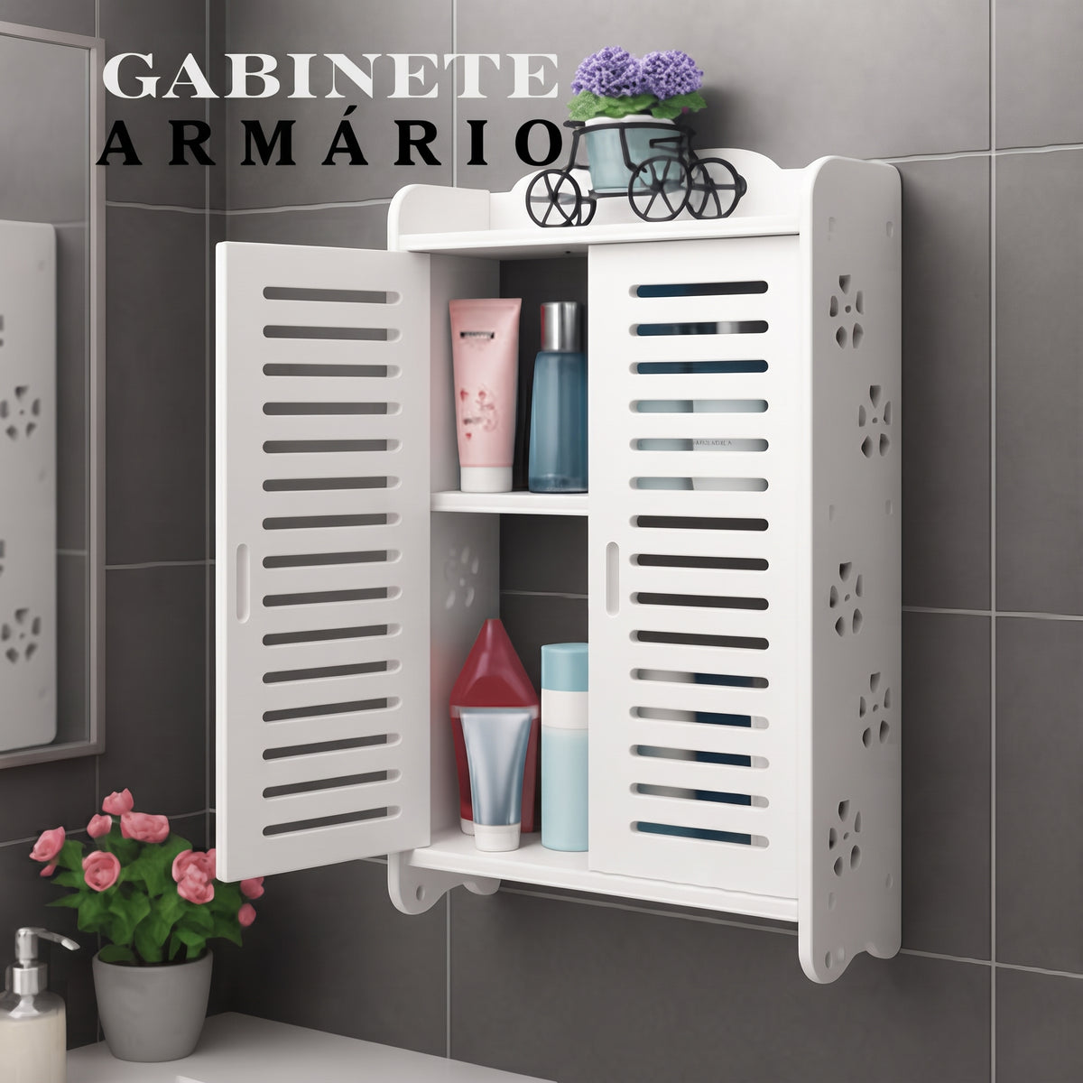 NICHO DE PARED 3 NIVELES CON PUERTA