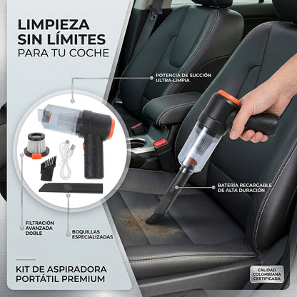 Aspiradora Inalámbrica 3 en 1 – 12.000 Pa, Recargable por USB