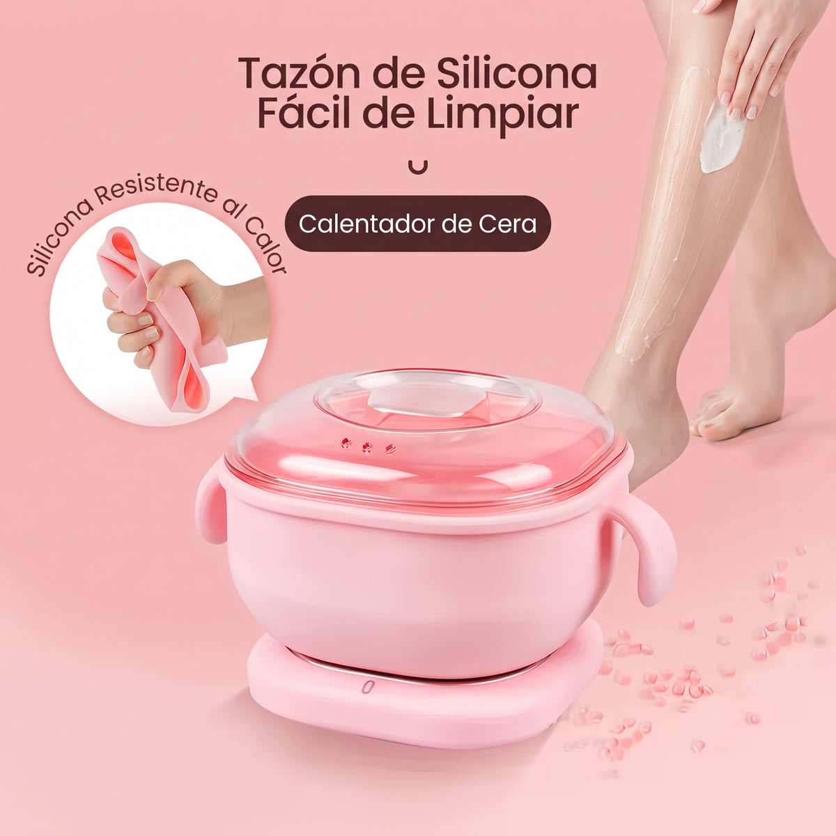 Olla Calentadora Para Cera Rosada