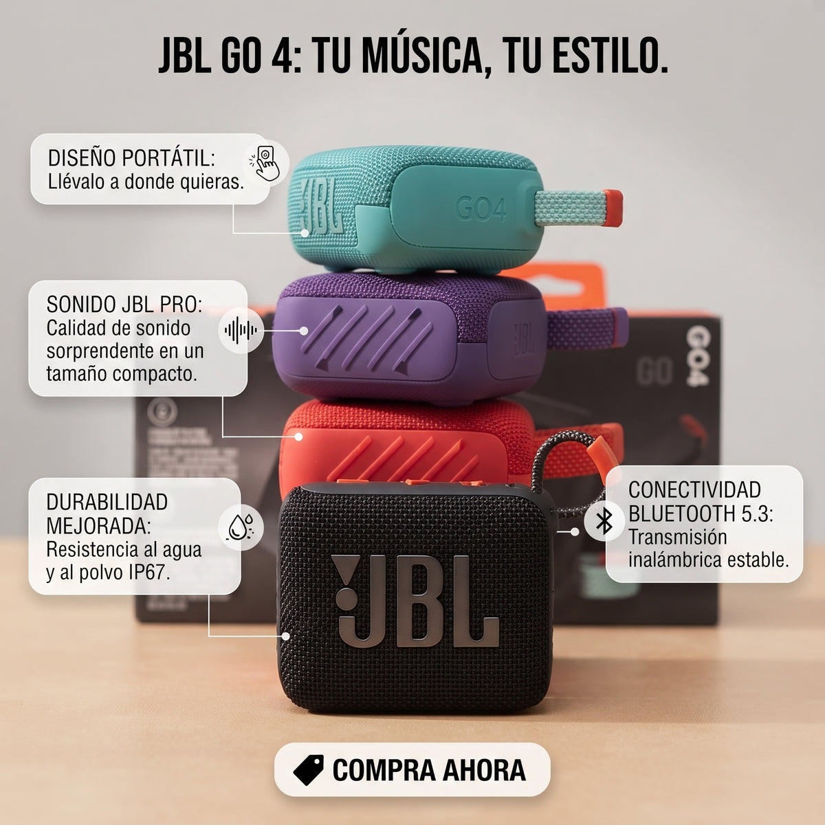 PARLANTE BLUTOOTH JBL Go4